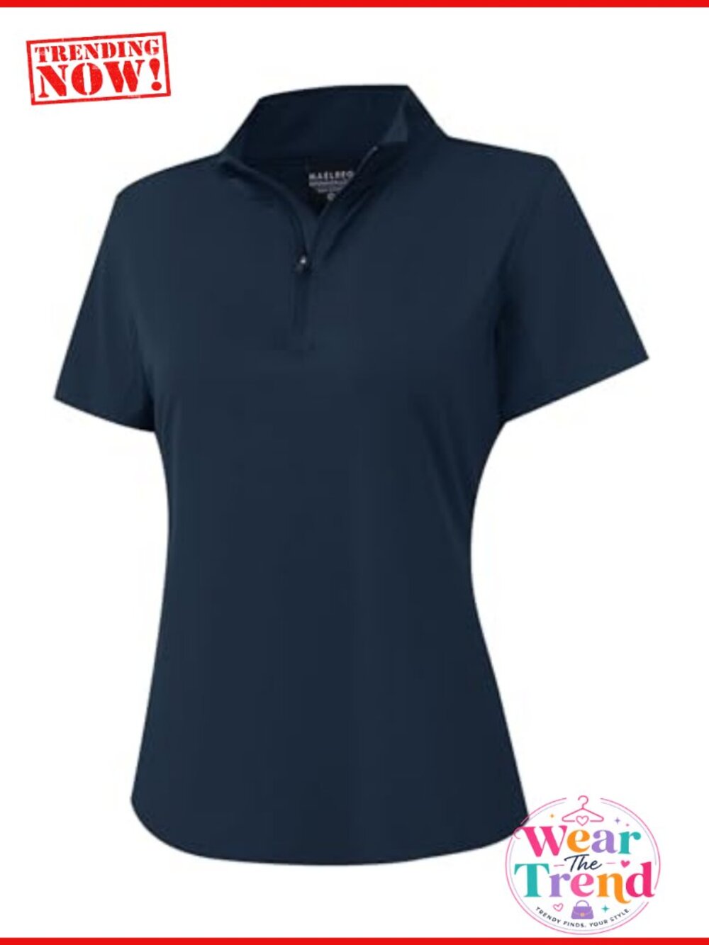 Women's Golf Shirt Short Sleeve Quarter Zip Pullover Lightweight Athletic Top
